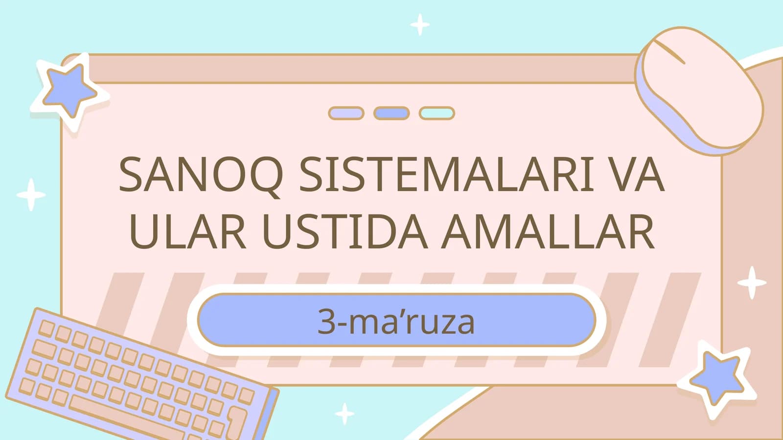 SANOQ SISTEMALARIVA ULAR USTIDA AMALLAR