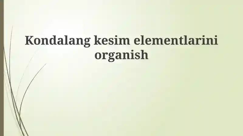 Kesma elementlar