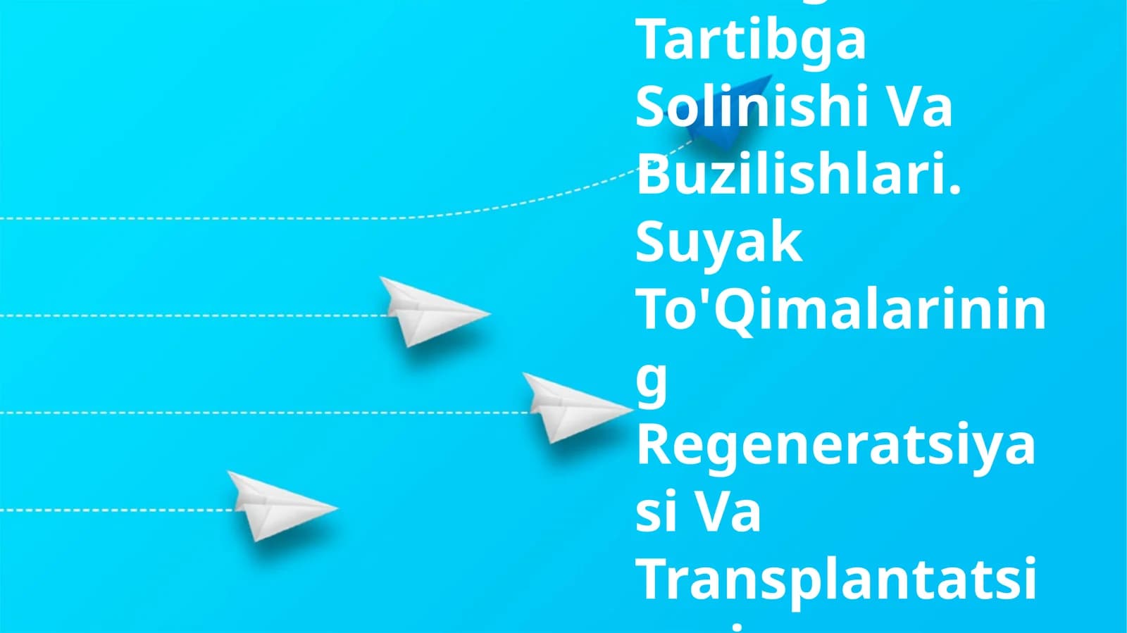 Suyak To'Qimalarining Minerallashuvi, Uning Tartibga Solinishi Va Buzilishlari. Suyak To'Qimalarining Regeneratsiyasi Va Transplantatsiyasi. Suyakning O'Sishiga Ta'Sir Qiluvchi Omillar