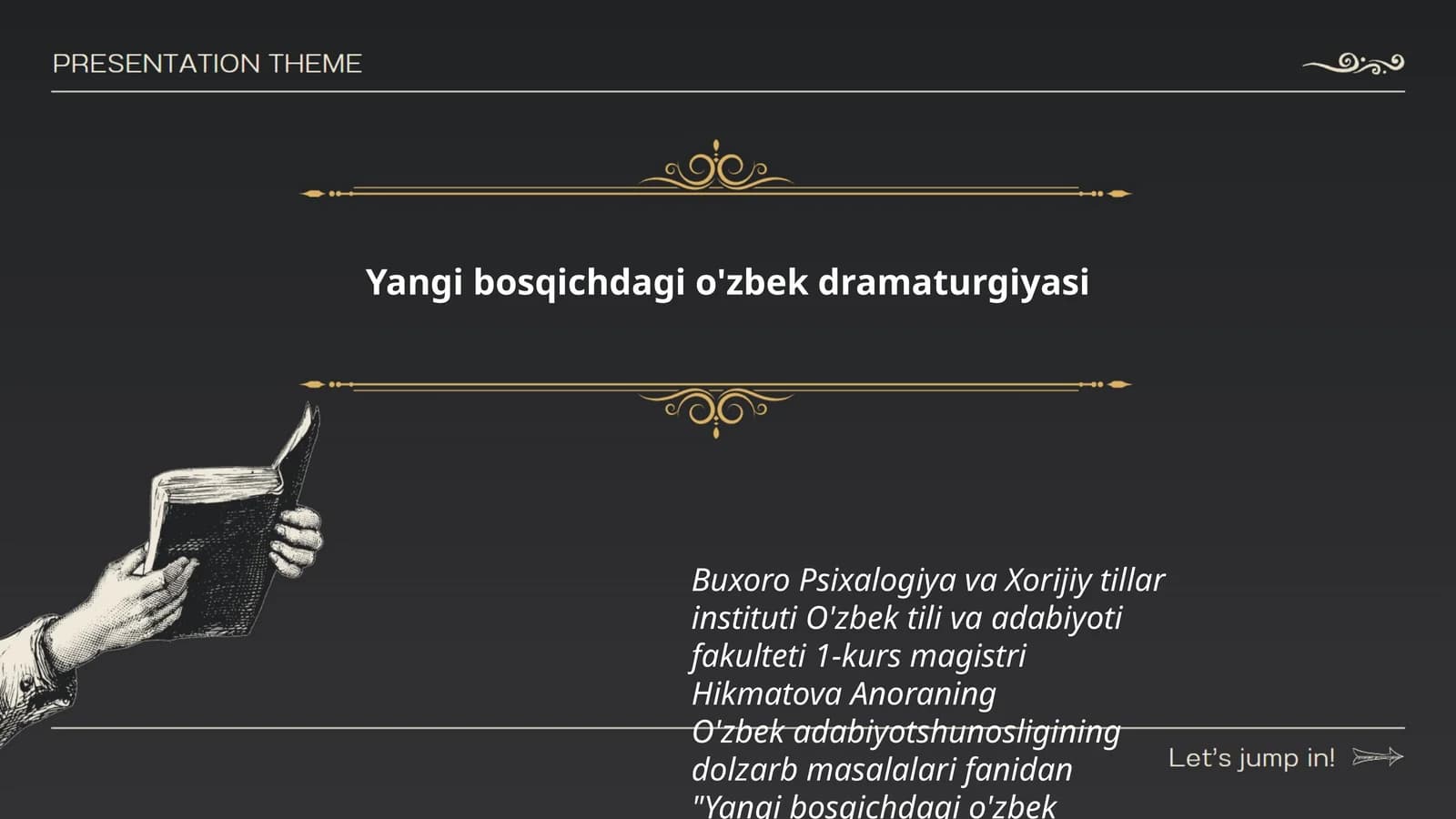 Yangi bosqichdagi o'zbek dramaturgiyasi