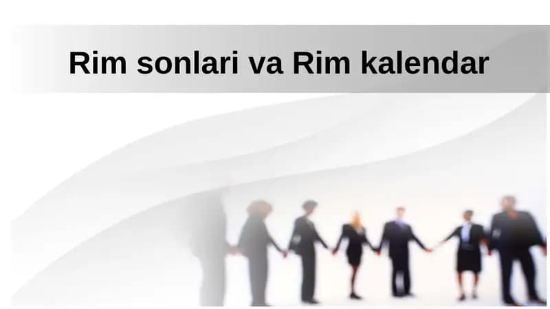 Rim sonlari va Rim kalendar