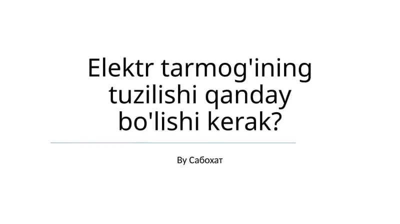 Mikrogridlar va Markazlashtirilmagan Energetika