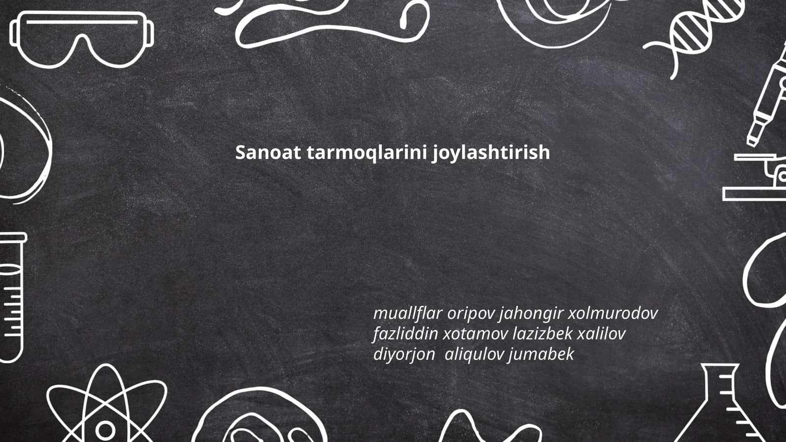 Sanoat tarmoqlarini joylashtirish