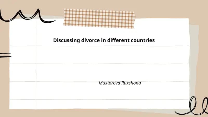 Discussing divorce in different countries