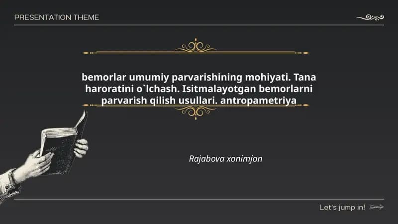 Bemorlar Umumiy Parvarishi