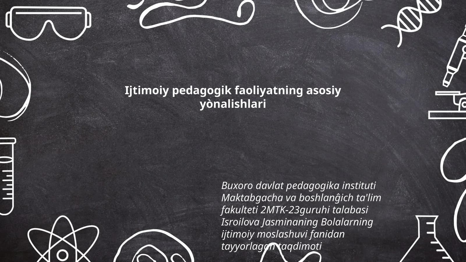 Ijtimoiy pedagogik faoliyatning asosiy yònalishlari