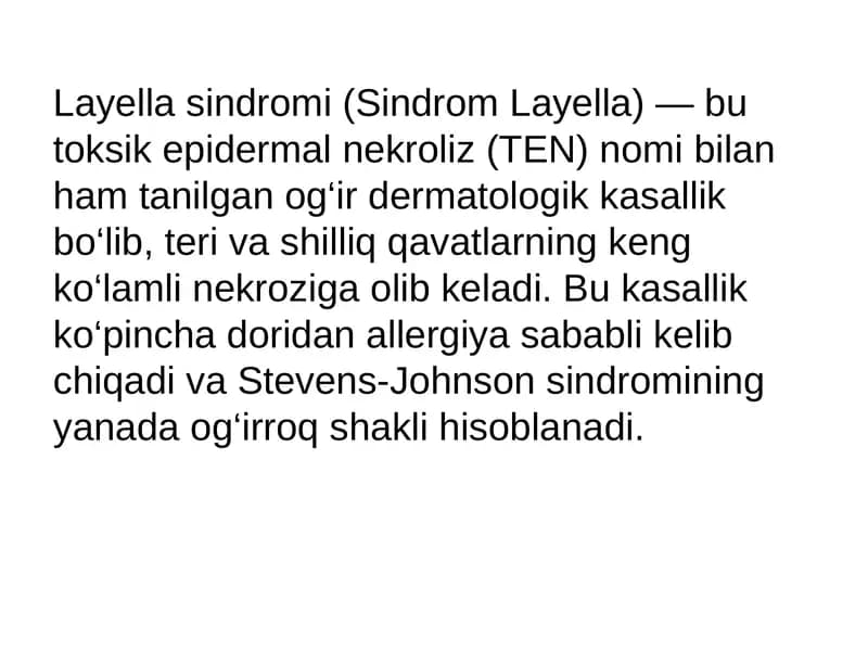 Layella sindromi (SindromLayella)