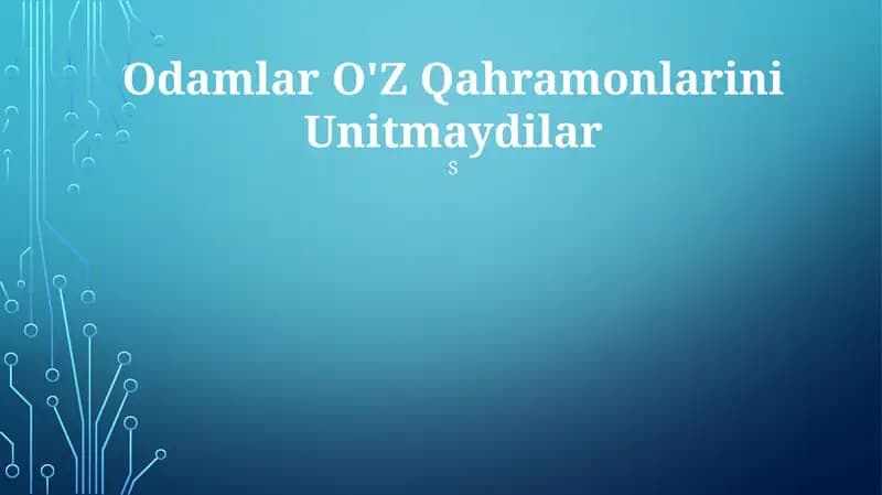 Qahramonlikning ahamiyati va merosiyati