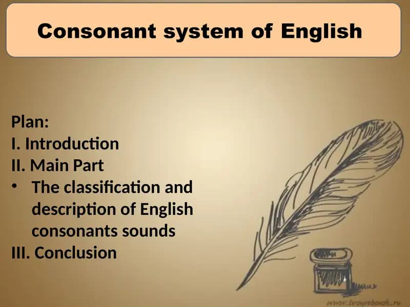 Slide consonant system of English