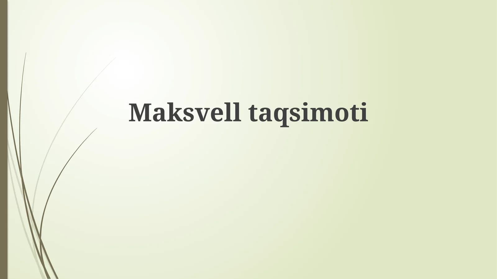 Maksvelltaqsimoti