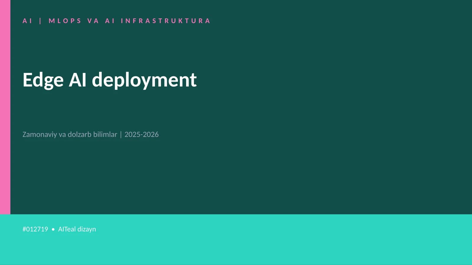 AI | MLOPS VA AI INFRASTRUKTURA