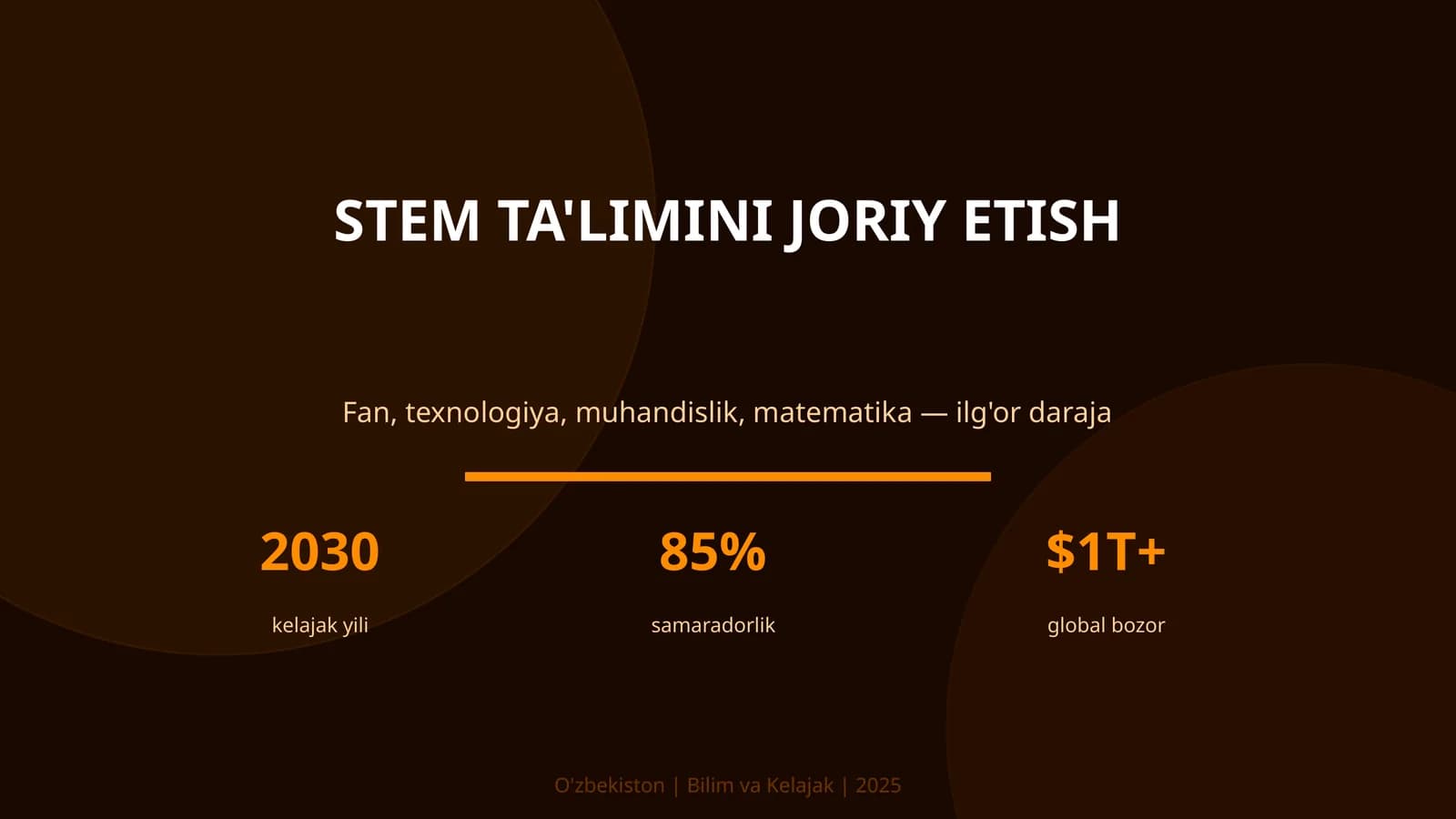 STEM TA'LIMINI JORIY ETISH
