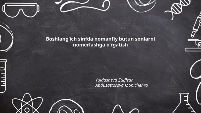 Nomanfiy butun sonlarni nomerlash