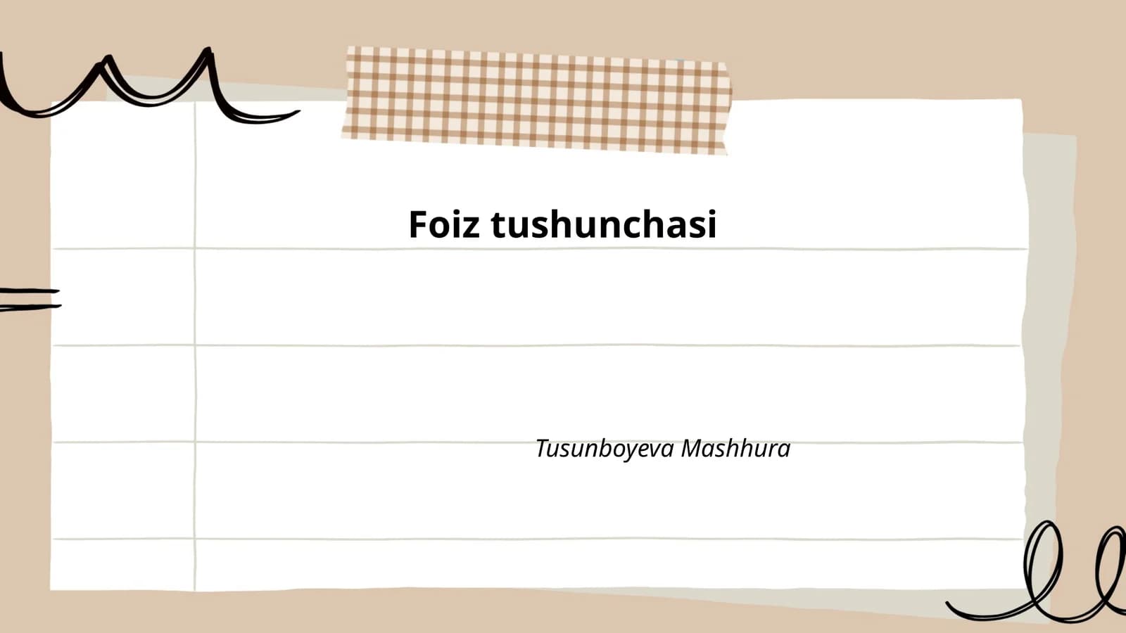 Foiz tushunchasi