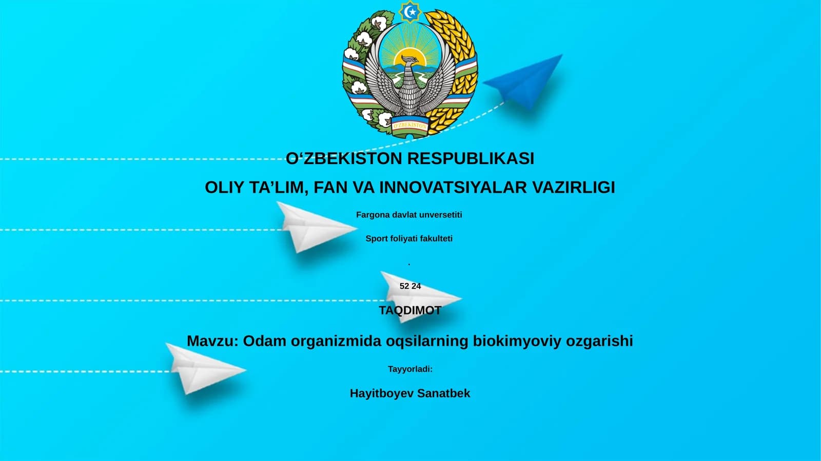 Odam organizmida oqsilarning biokimyoviy ozgarishi