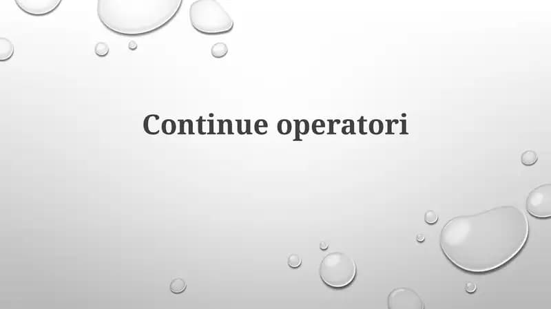 Continueoperatori