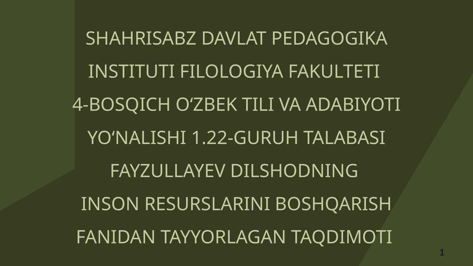 Inson resurslarini karyerasini rejalashtirish va rivojlantirish