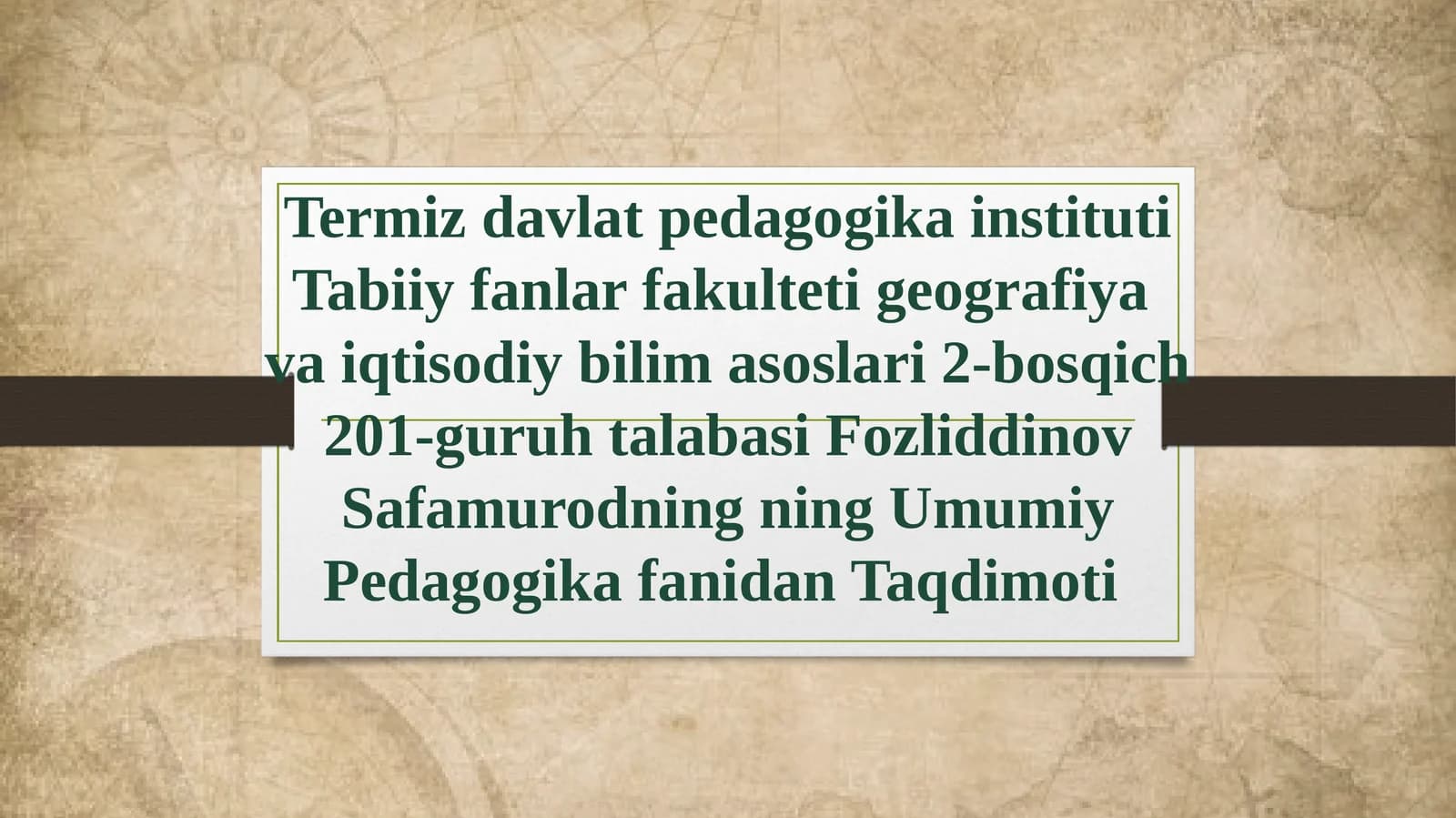 Amir Temur O'g'itlarining Tarbiyaviy Ahlakiyati