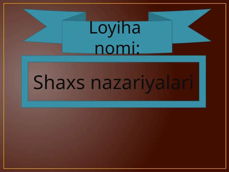 Shaxsnazariyalari