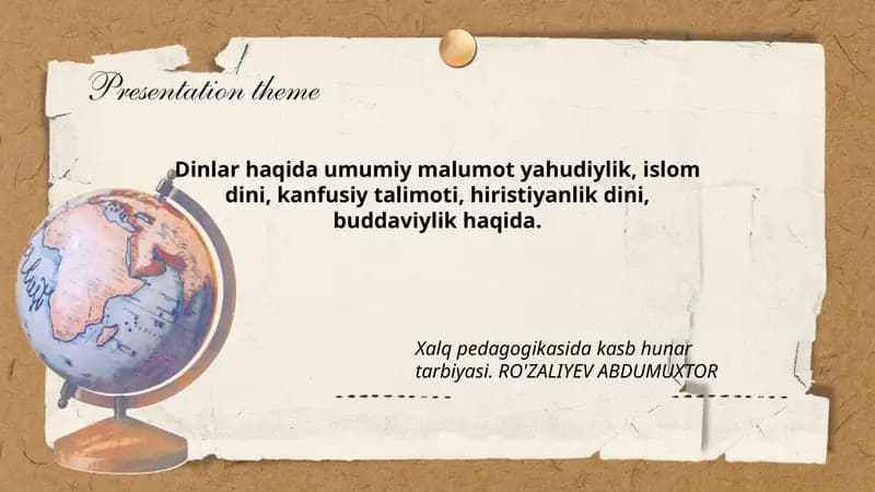 Xalq pedagogikasida kasb hunar tarbiyasi
