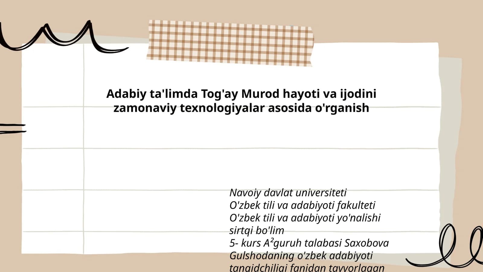 Tog'ay Murodning Adabiy Hayoti va Ijodi