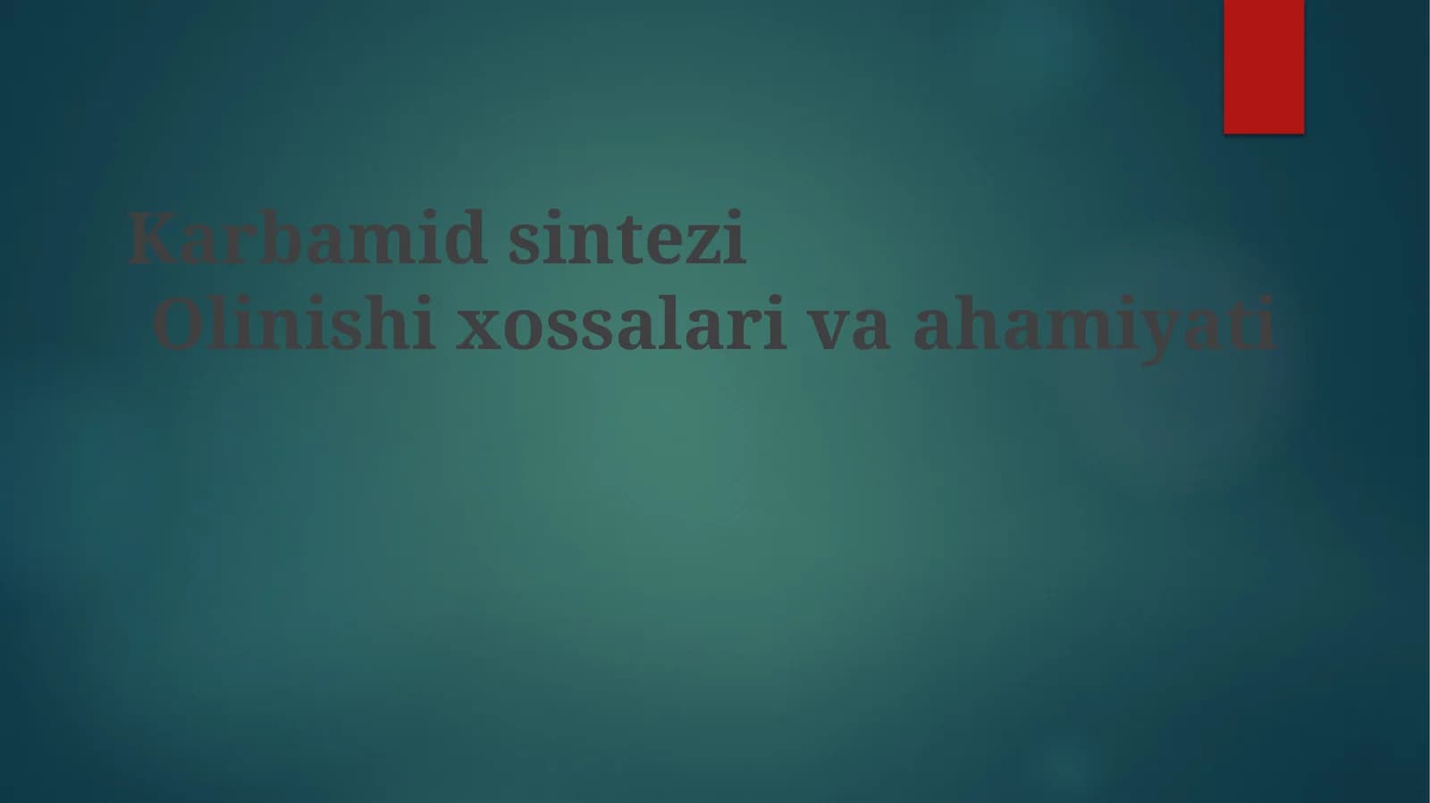 Karbamid Sintezi