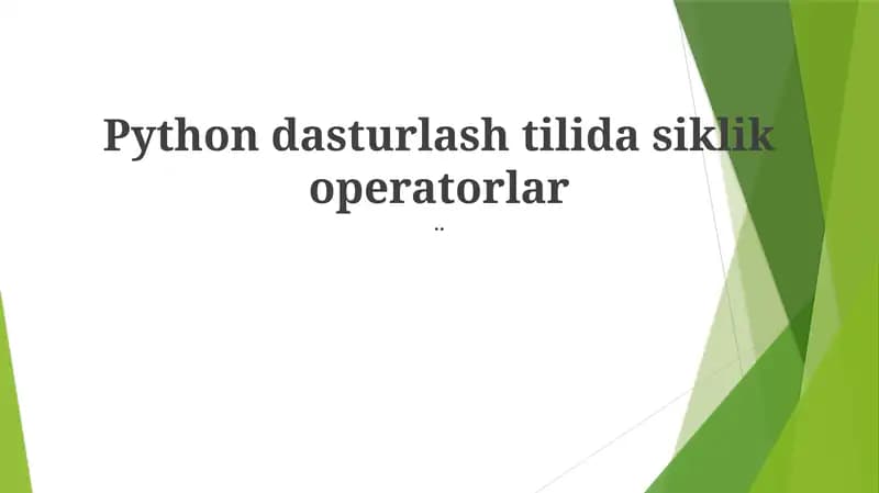 Tsikllar turlari