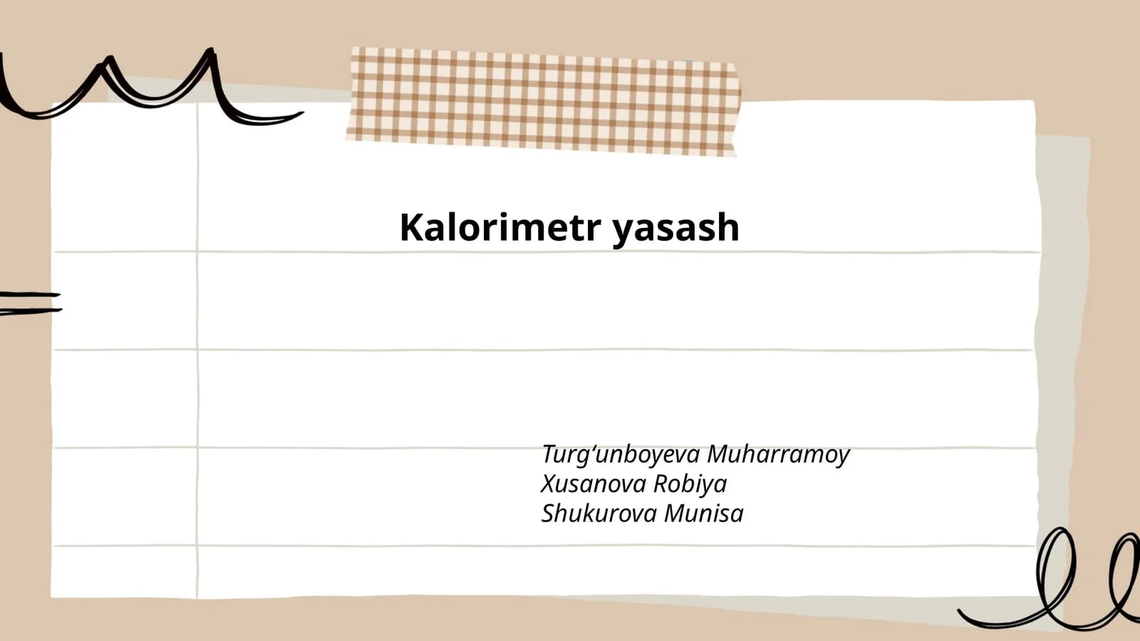 Kalorimetr yasash