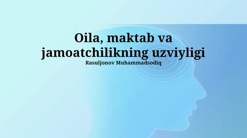 Oil, School and Community Integration