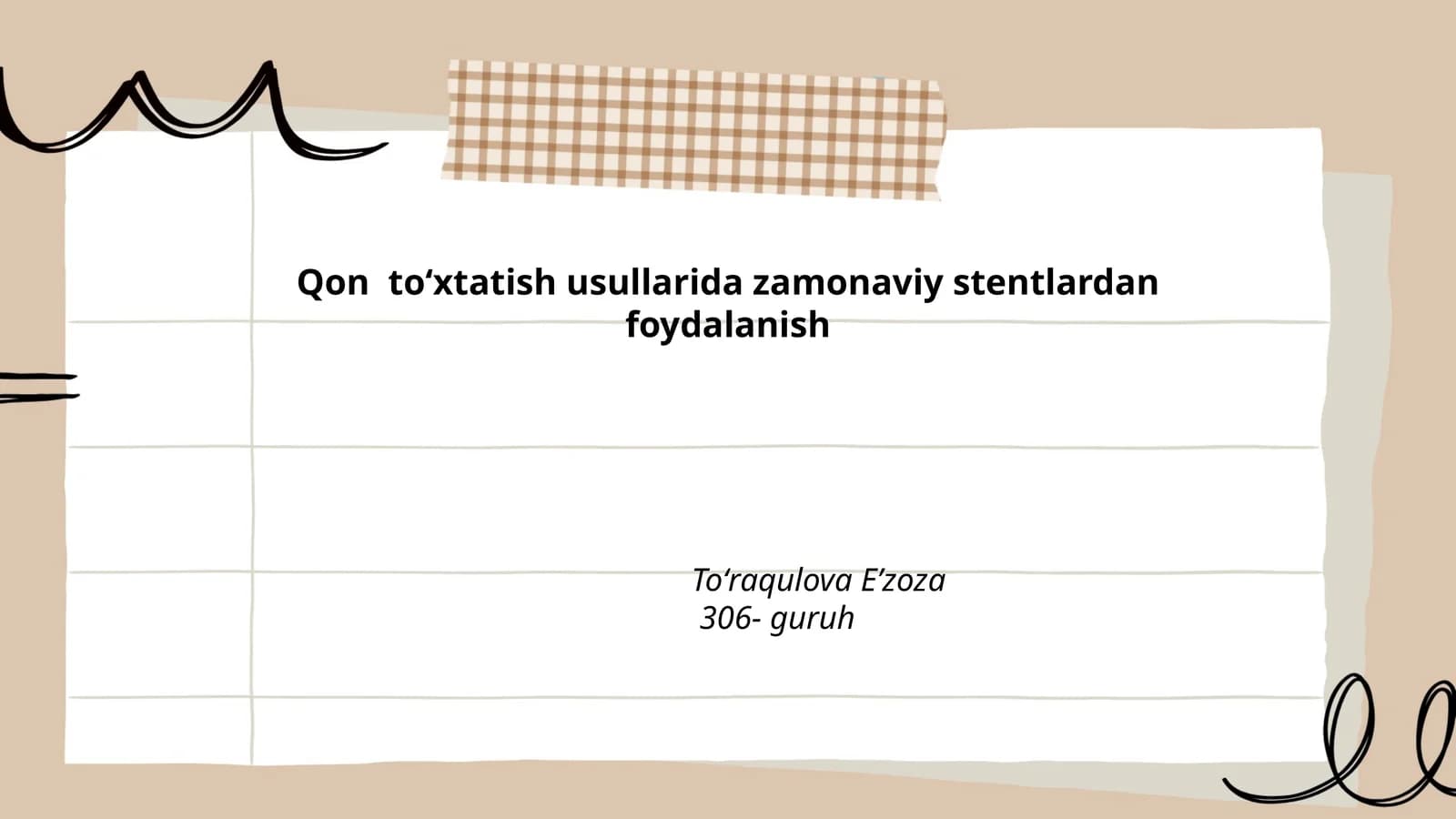 Zamonaviy stent texnologiyalari