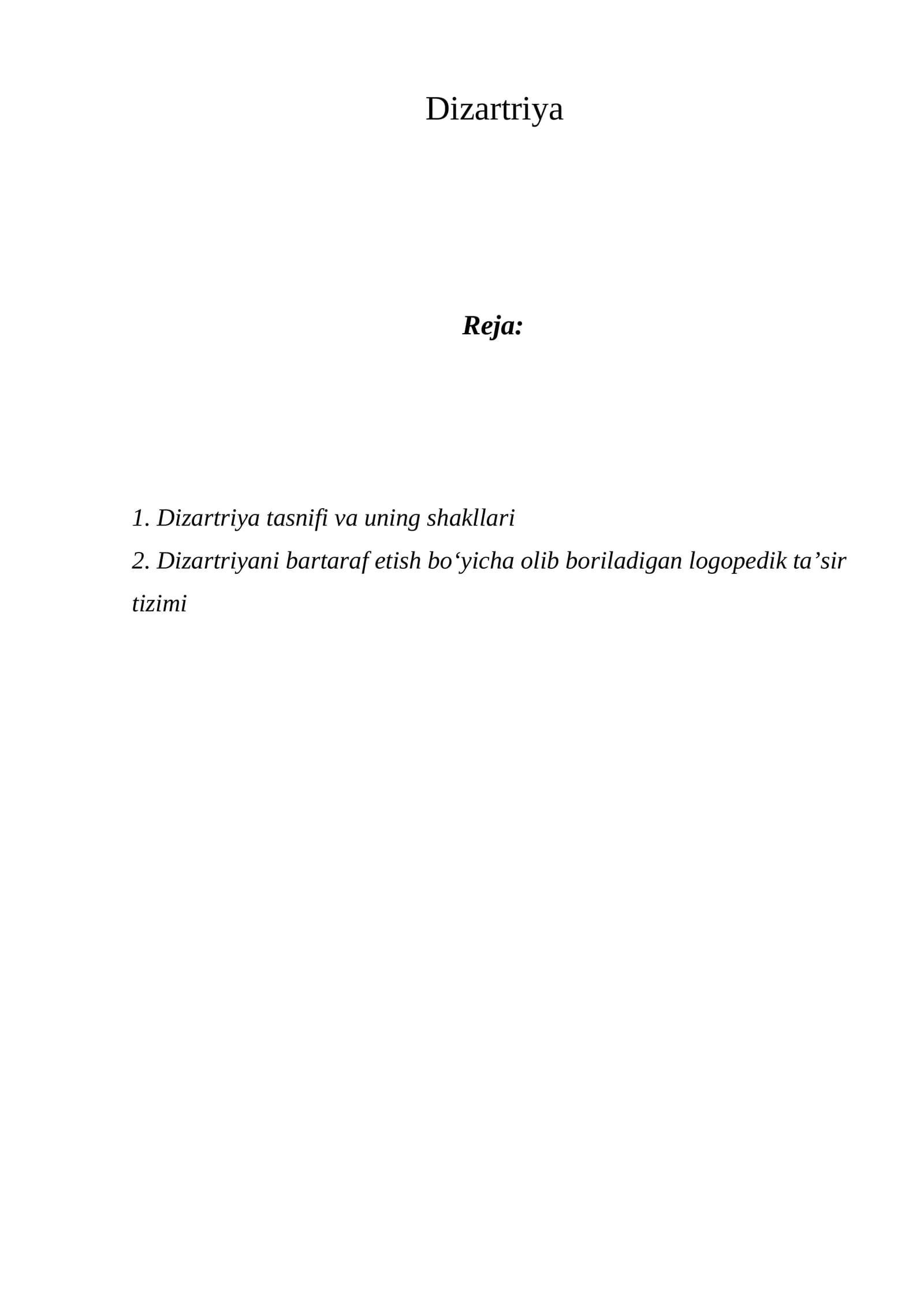 Dizartriya