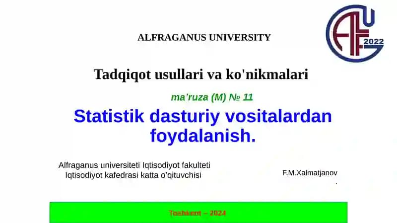 Ma’ruza(M)№11