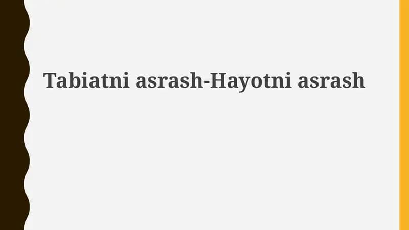 Tabiatniasrash-Hayotniasrash