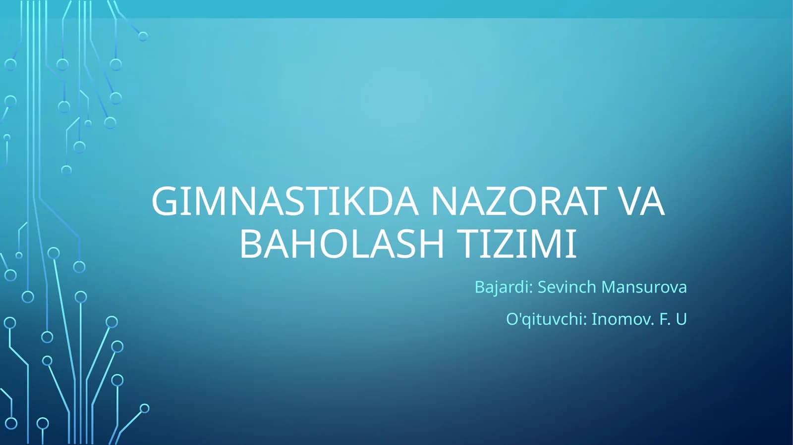Gimnastikda nazorat va baholash tizimi