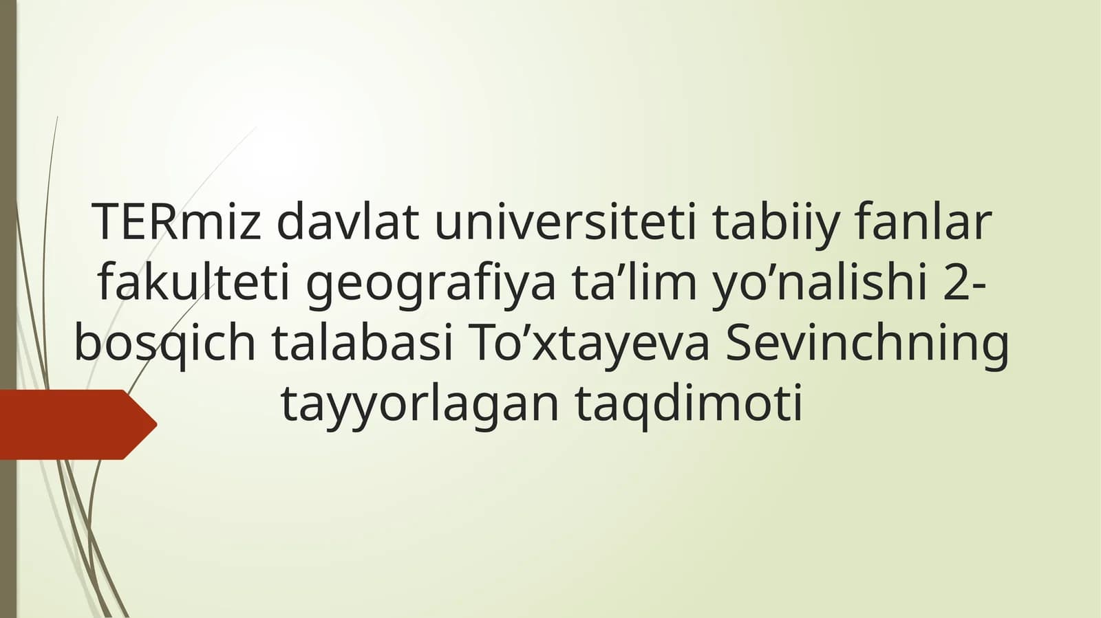 Geografik xaritalarda hodisalar ni kartografiк tasvirlash usullarini o‘rganish