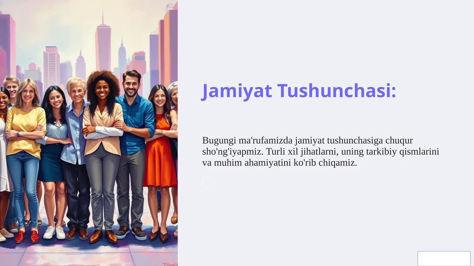 Jamiyat Tushunchasi va Tarkibiy Qismlari