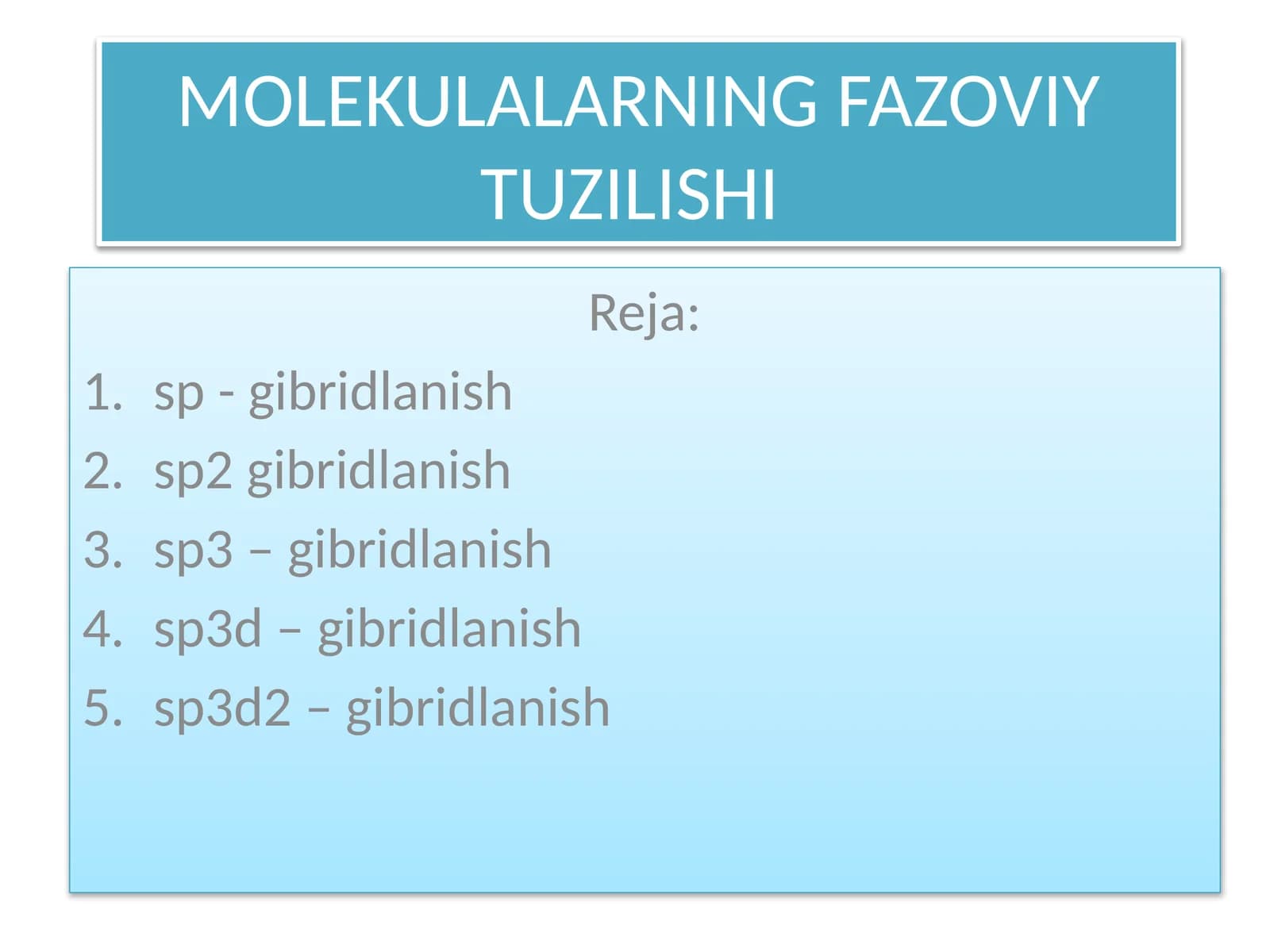 MOLEKULALARNING FAZOVIY TUZILISHI