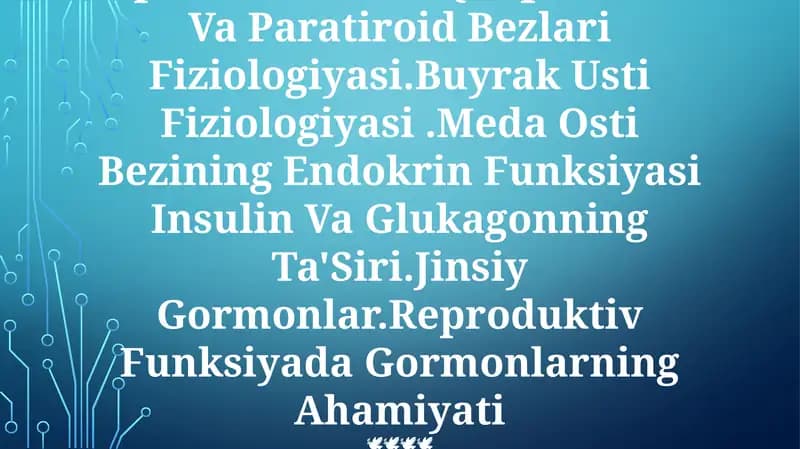 Ichki Sekretsiya Bezlari Fiziologiyasi