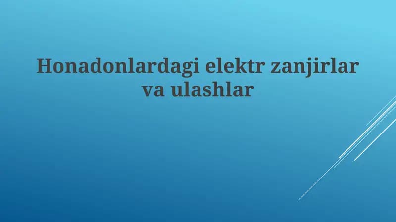 Elektr zanjiri tahlili