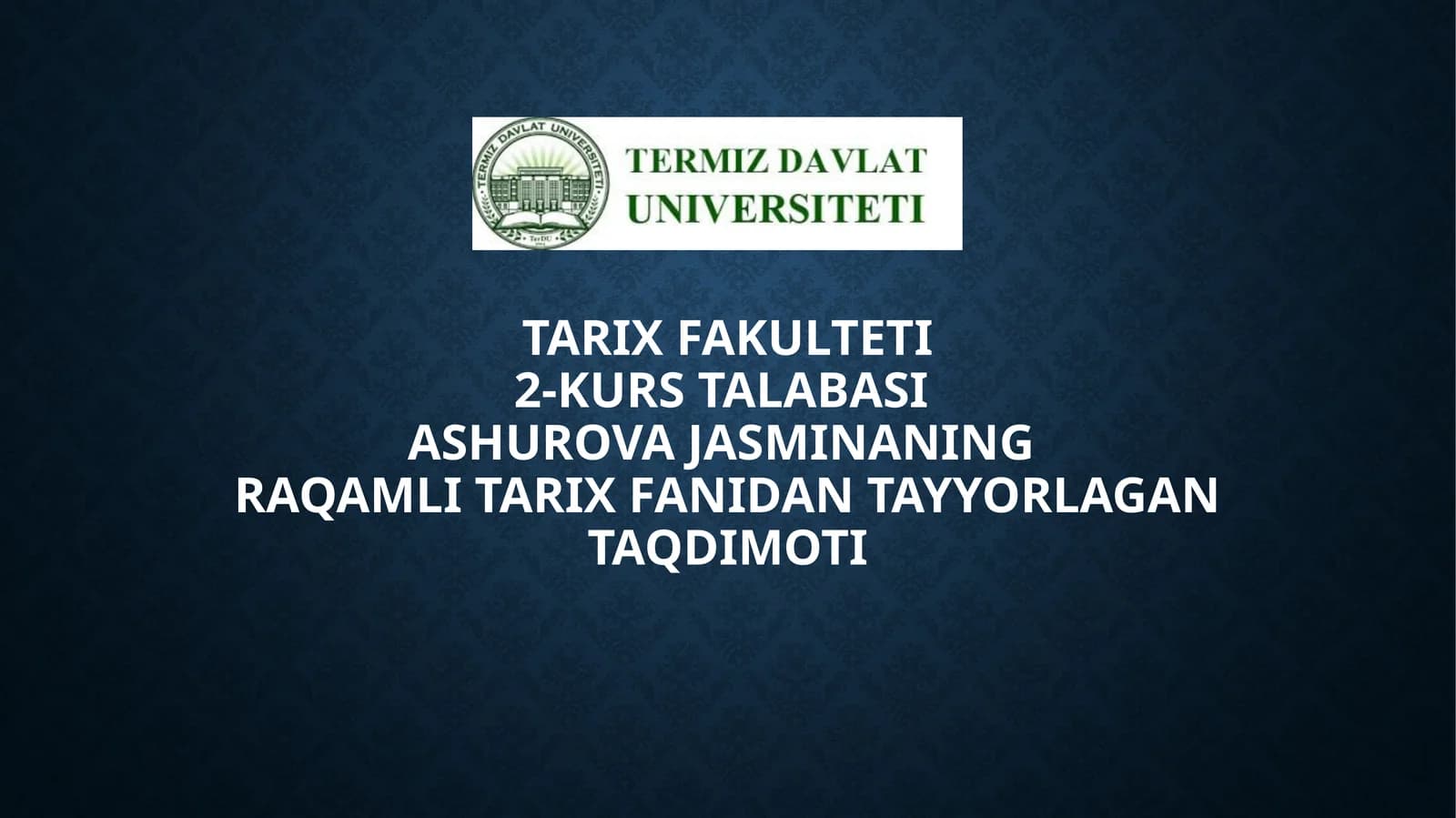 Amir Temur va Temuriylar davlati CHILIGI