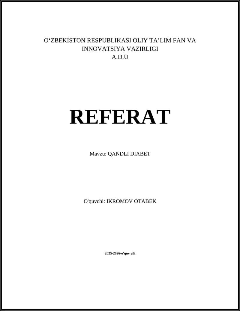 QANDLI DIABET