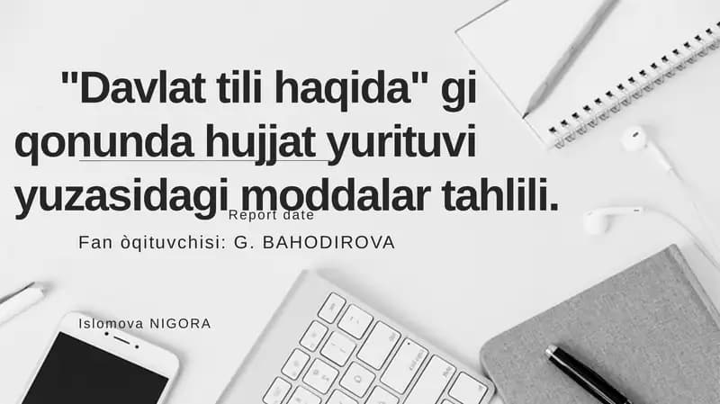 Davlat tili haqida