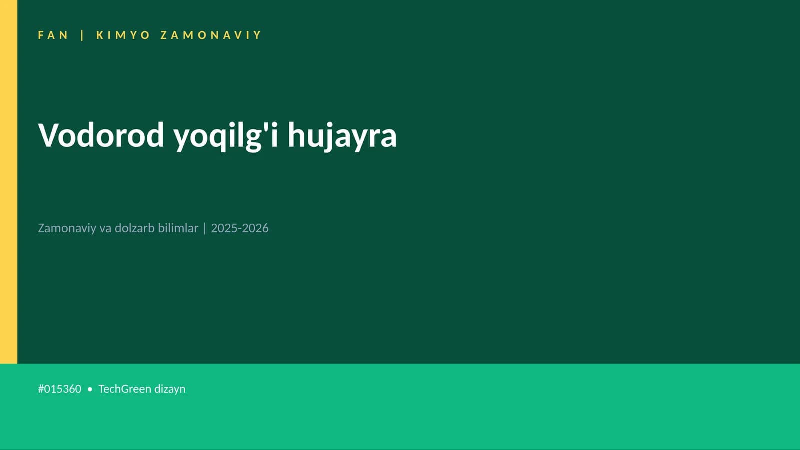 Vodorod yoqilg'i hujayra