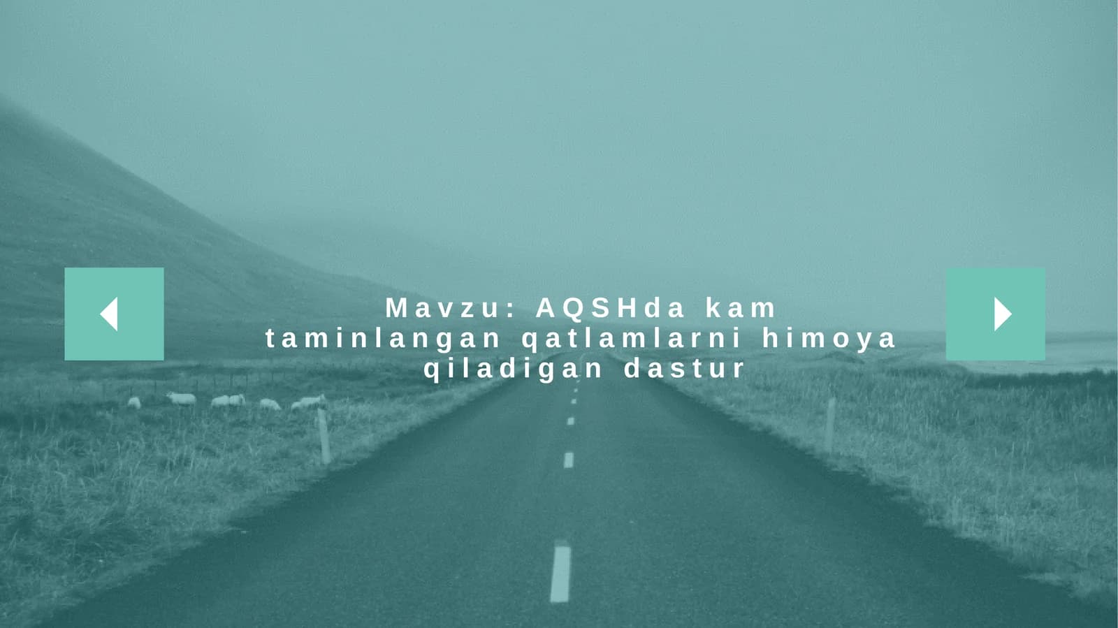 AQSHda kam taminlangan qatlamlarni himoya qiladigan dastur