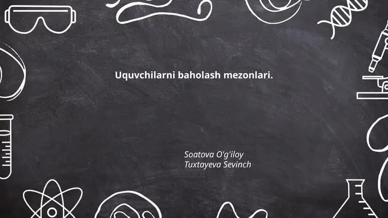 Baholash mezonlari
