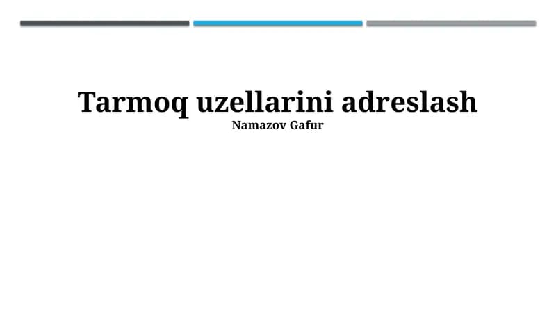 Tarmoq tugunlaridagi muammolarni bartaraf etish