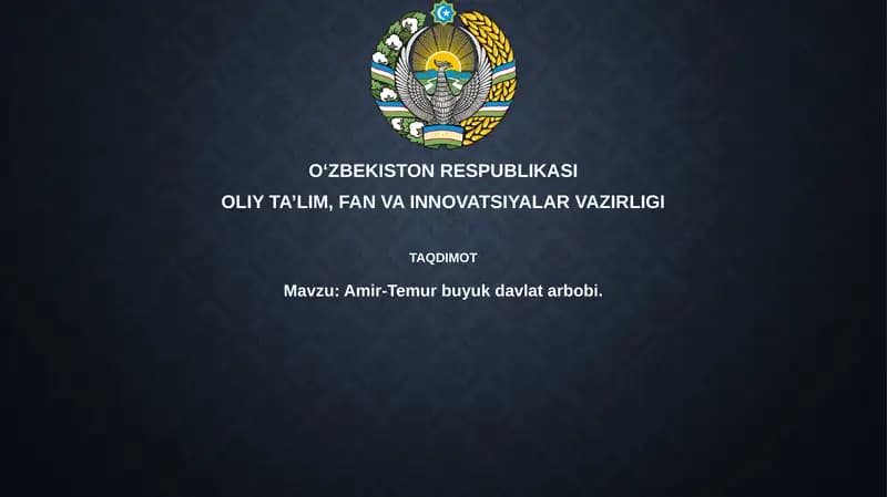 Amir-Temurbuyukdavlatarbobi