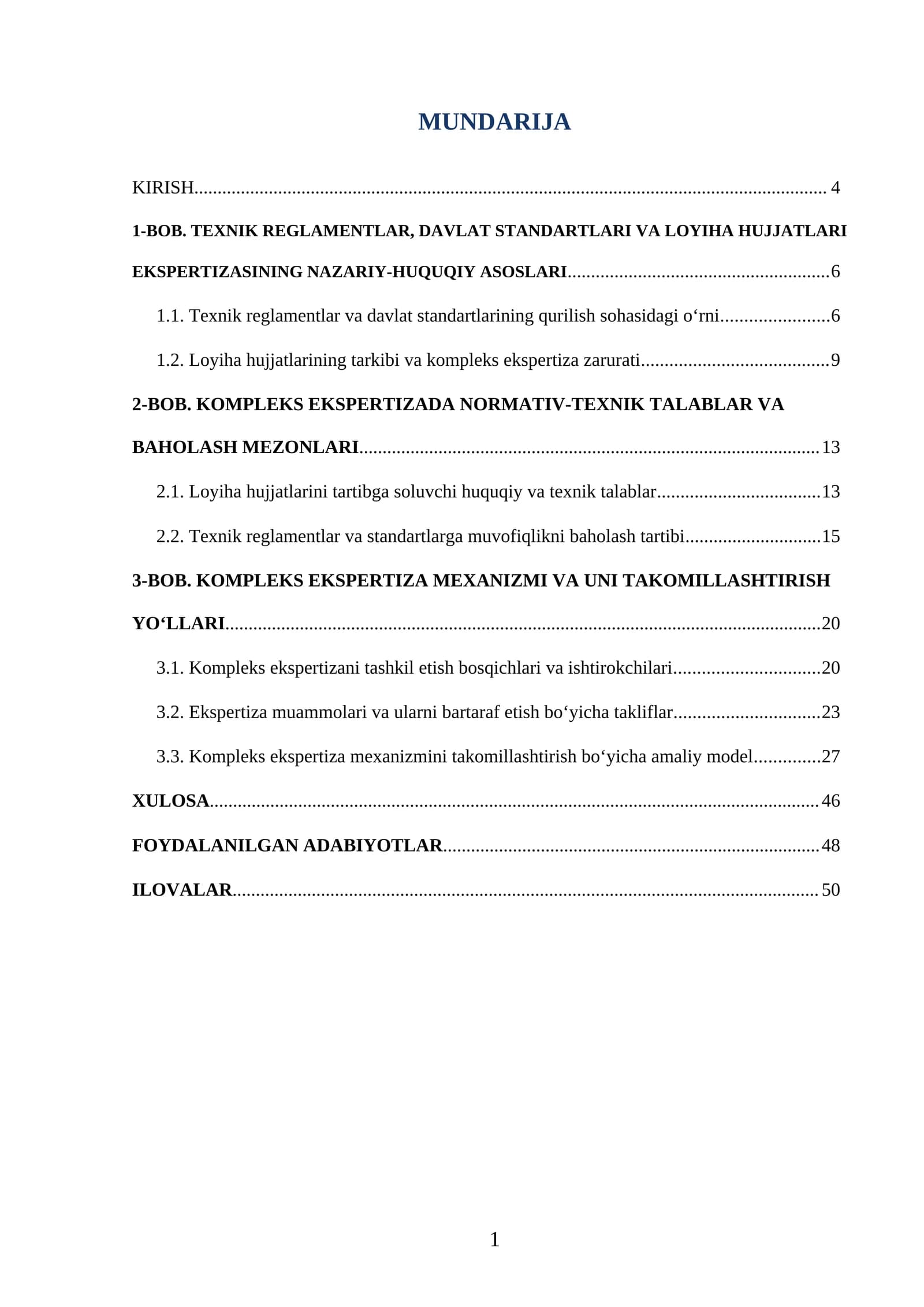 Kurs ishining dolzarbligi
