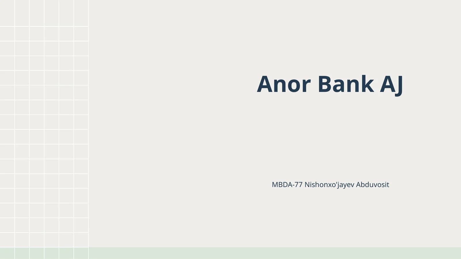 Anor Bank AJ