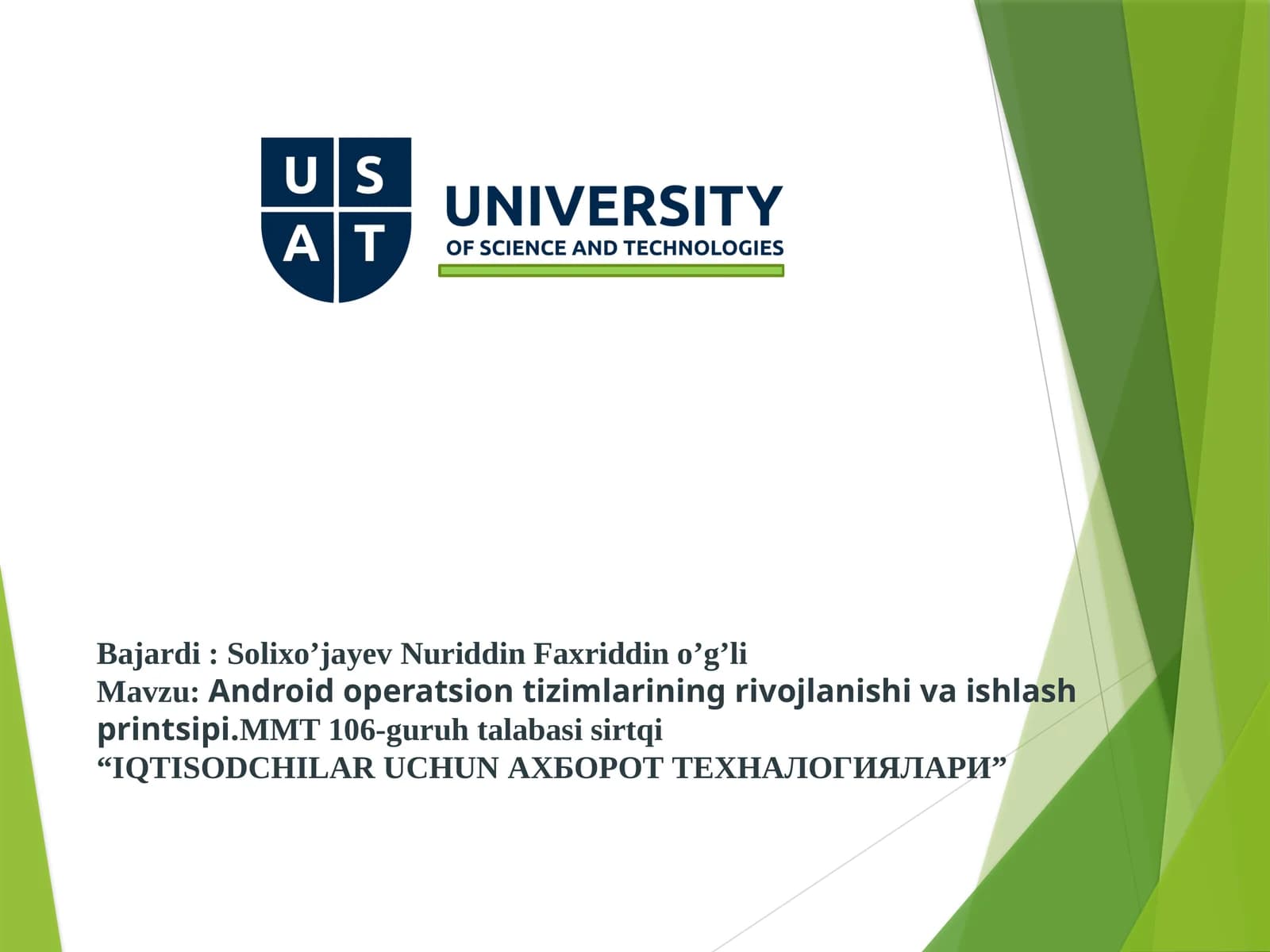 Android operatsion tizimlarining rivojlanishi va ishlash printsipi